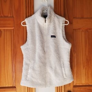 Patagonia fuzzy white vest jacket